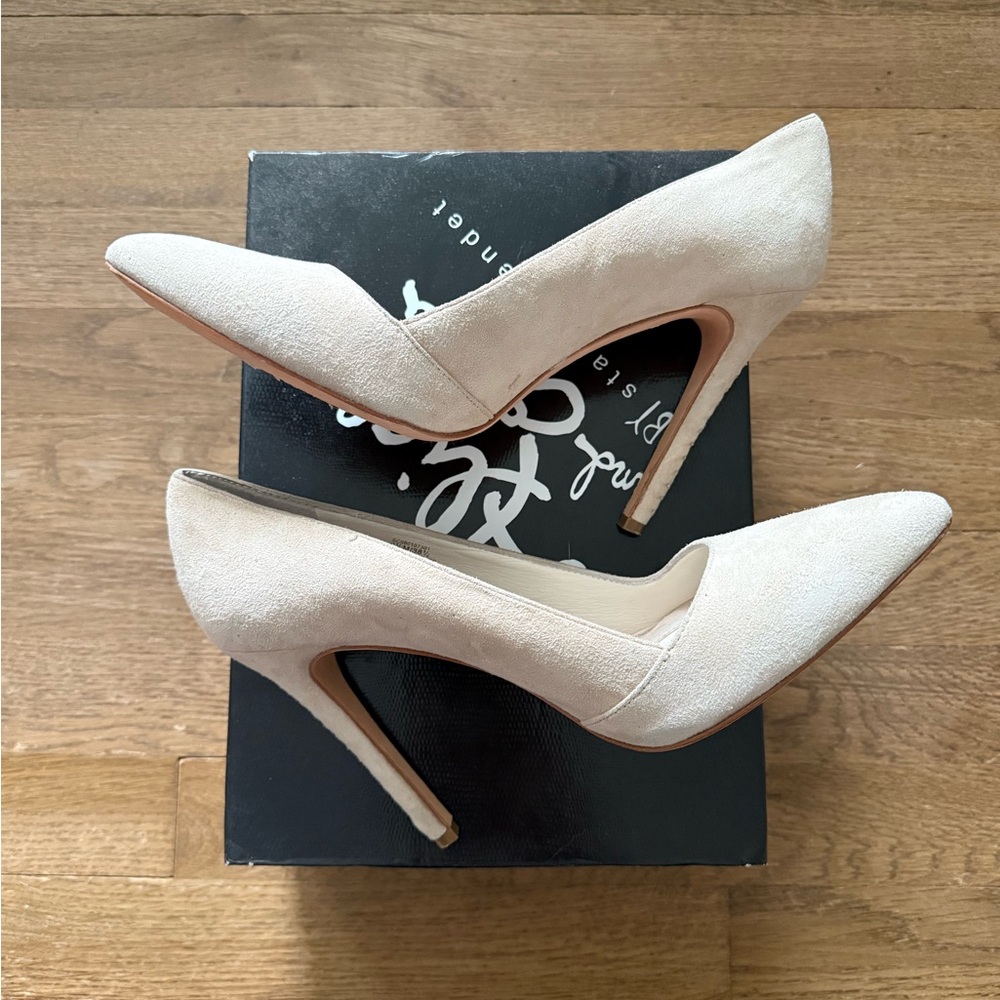 Alice + Olivia Cream Stiletto Heels